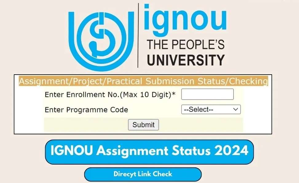 IGNOU Assignment Status 2024, Check Result , Marks