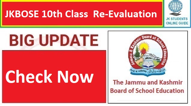 JKBOSE 10th 2023 Re-Evaluation, Check Procedure, Start Date & Fee