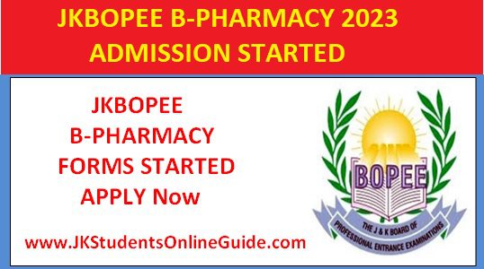 JKBOPEE B Pharmacy Registration 2023 Started Apply Now