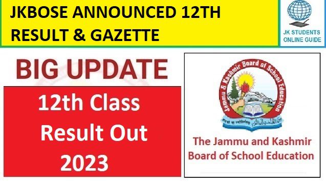 JKBOSE 12th Result & Full Gazette Pdf 2023