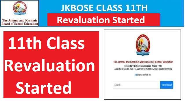 JKBOSE Class 11th Revaluation Process Started, Apply Now.