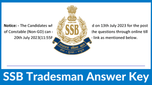 SSB Tradesman Answer Key 2023 Released for CBT Examination