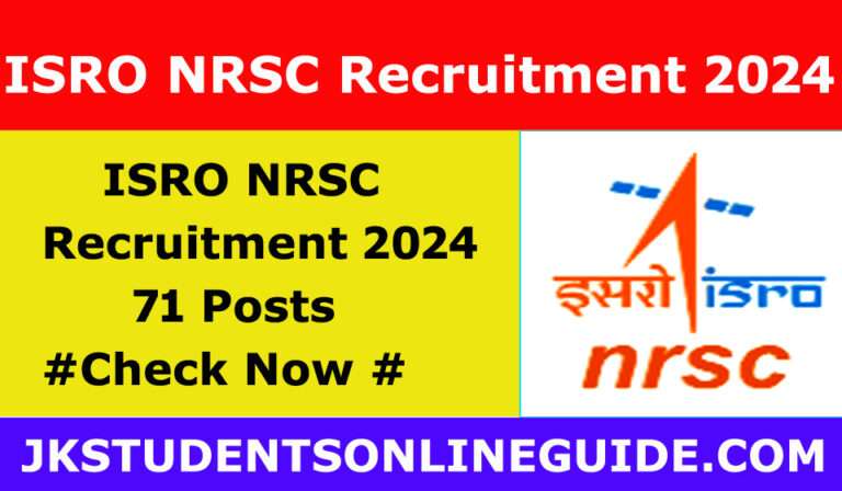 ISRO NRSC Recruitment 2024: 71 Post Apply Online