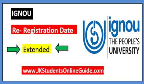 IGNOU Re-registration Date Extended for January 2024 Session, Check Update Here