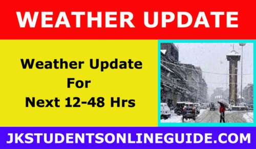Weather Update For Next 12-18 Hrs
