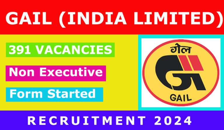 GAIL Non-Executive Recruitment 2024 , Registration Begins for 391 Vacancies