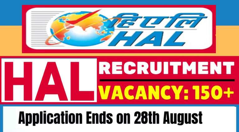 HAL 150+ Vacancy 2024 Application Ends on 28th August, Apply Now