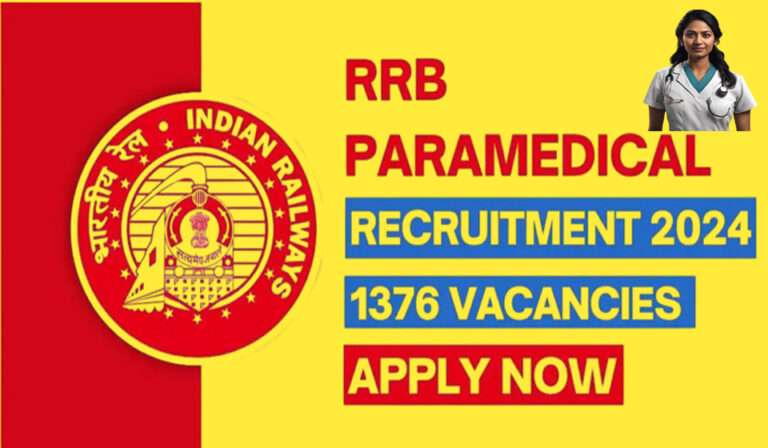 RRB Paramedical Recruitment 2024, Eligibility Criteria, Application Form